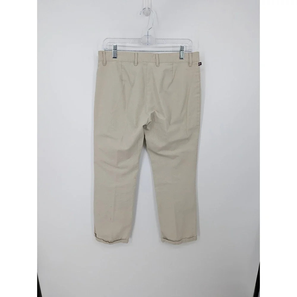Polo Jeans Co Ralph Lauren Utility Pants Women 6 Tan Button Fly Crop Preppy